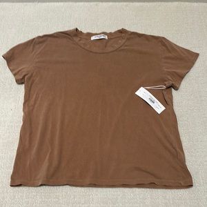 NWT Perfect White Tee Harley Boxy Crew - Camel S